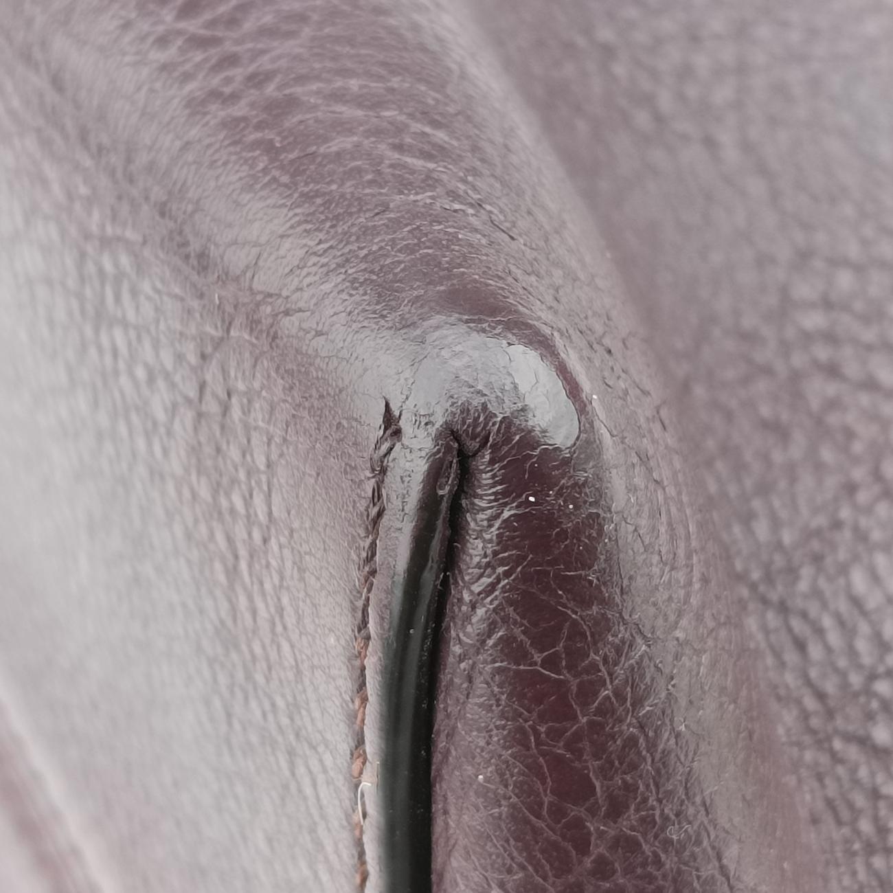 Pre-owned Fendi By The Way Bordeaux × Black Leather 8BL124 shoulderbag | stylenewstar