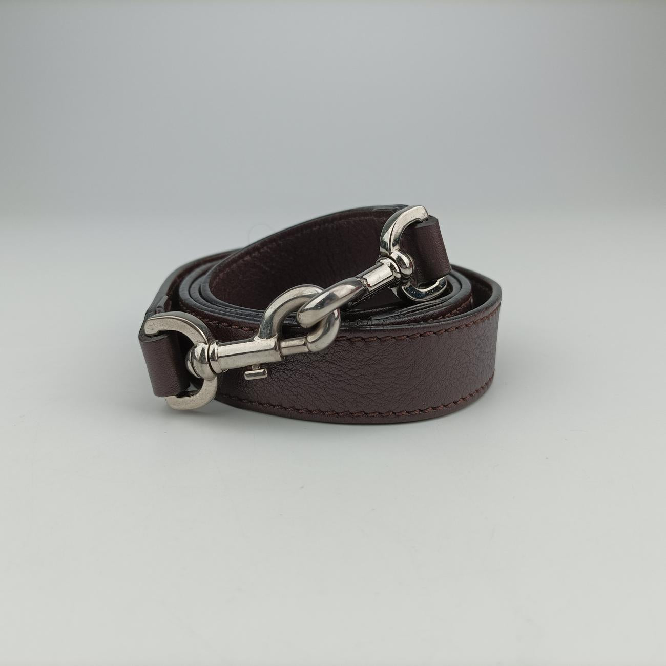 Pre-owned Fendi By The Way Bordeaux × Black Leather 8BL124 shoulderbag | stylenewstar