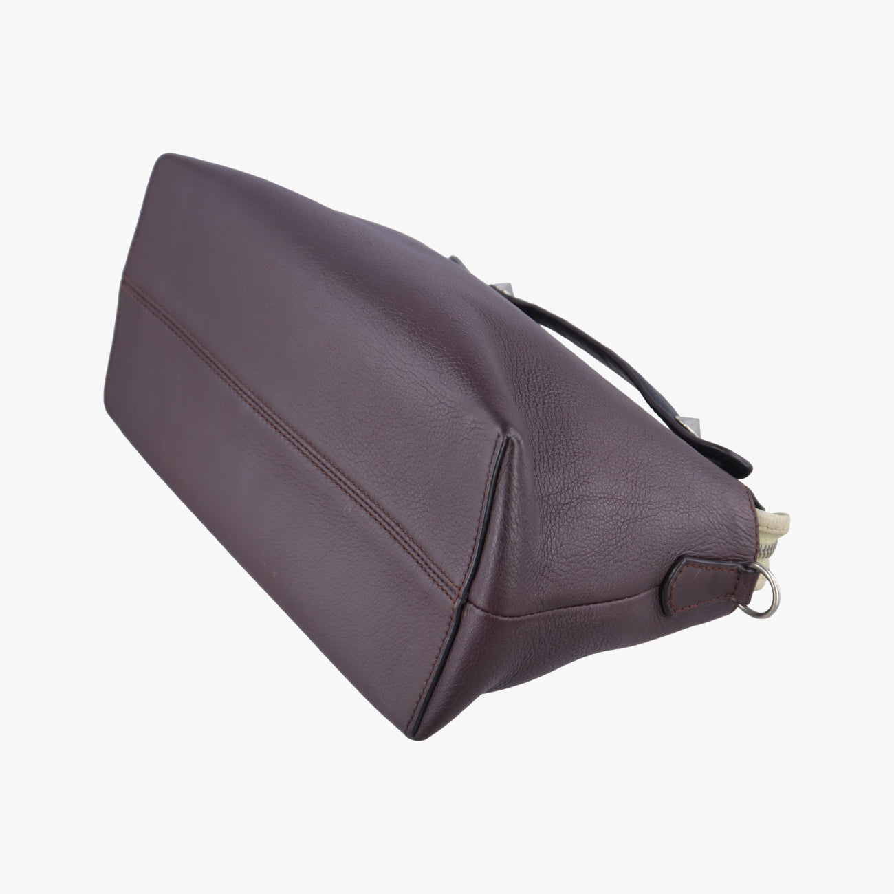 Pre-owned Fendi By The Way Bordeaux × Black Leather 8BL124 shoulderbag | stylenewstar