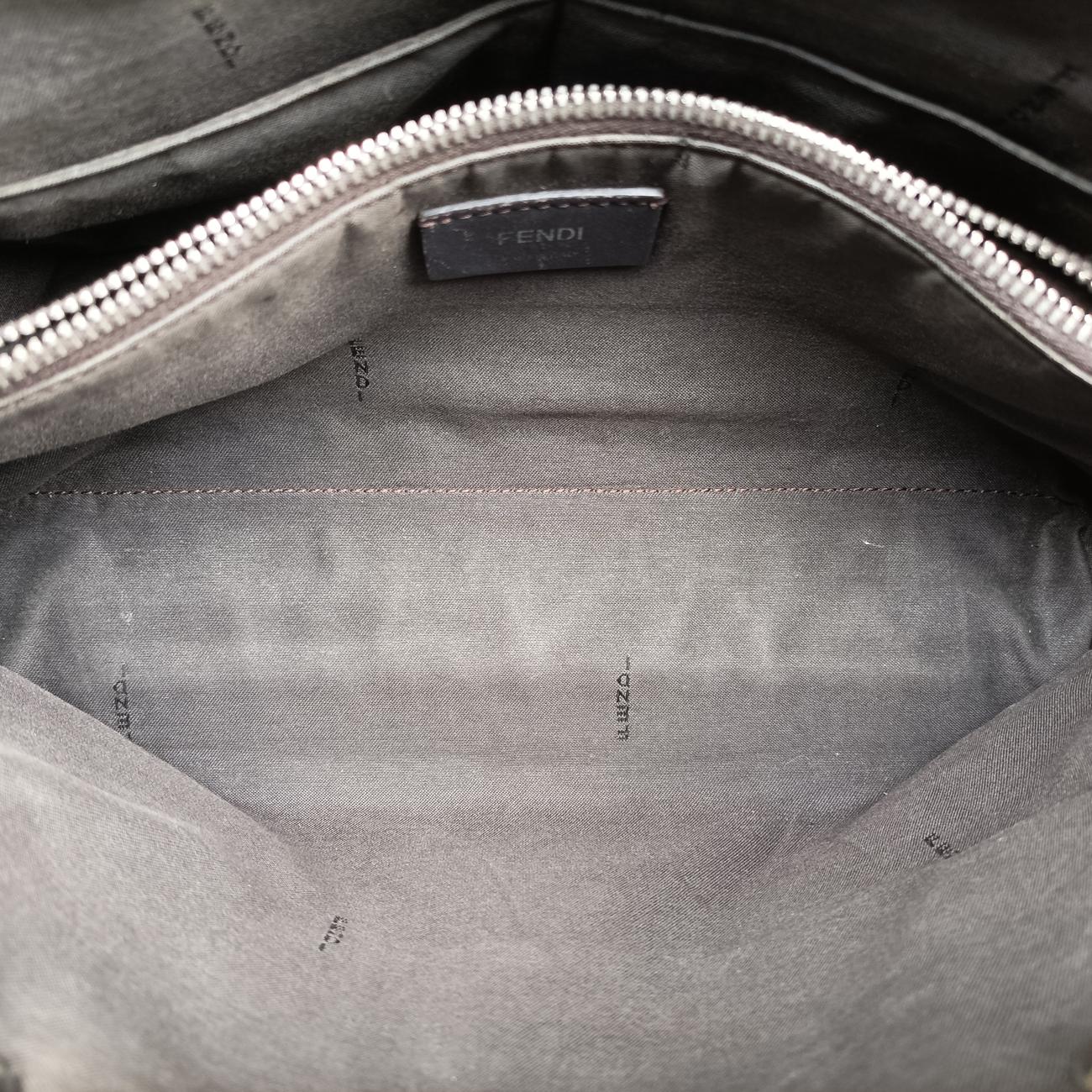 Pre-owned Fendi By The Way Bordeaux × Black Leather 8BL124 shoulderbag | stylenewstar