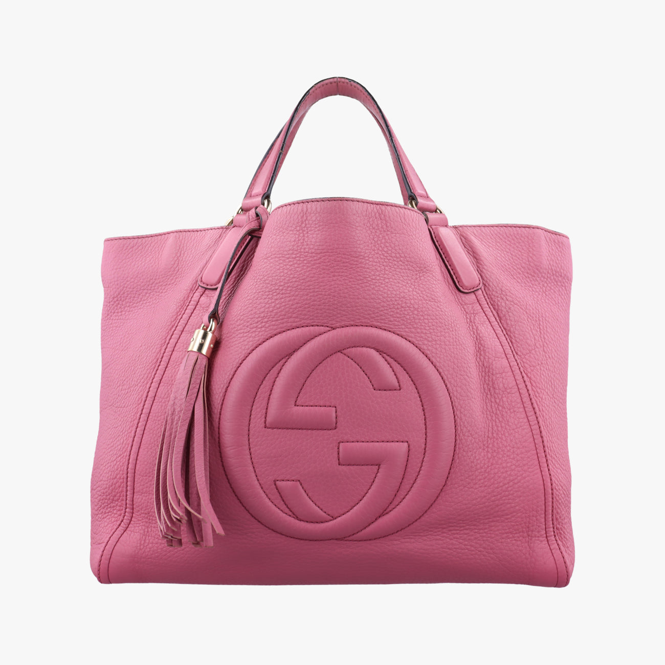 Pre-owned Gucci Soho Pink Leather 282309 handbag | stylenewstar