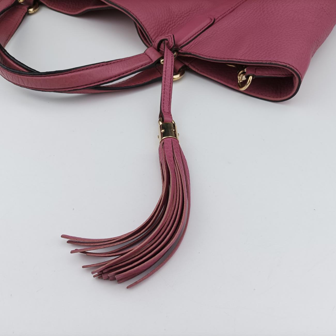 Pre-owned Gucci Soho Pink Leather 282309 handbag | stylenewstar