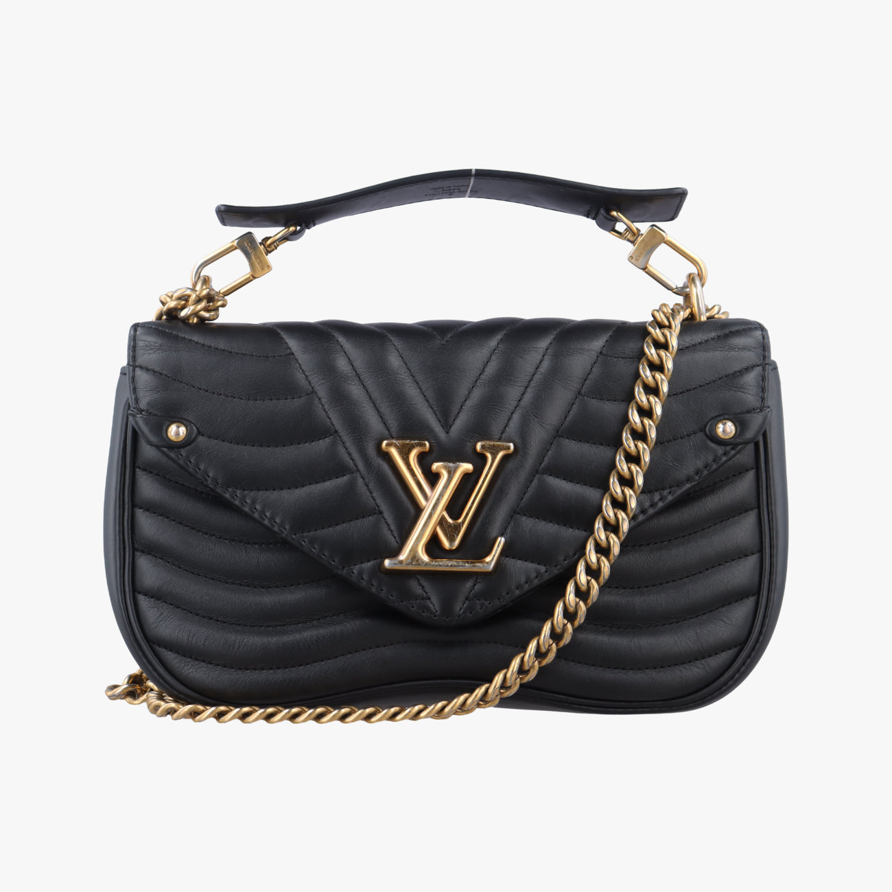 Pre-owned Louis Vuitton New Wave PM Noir Leather M51683 shoulderbag | stylenewstar