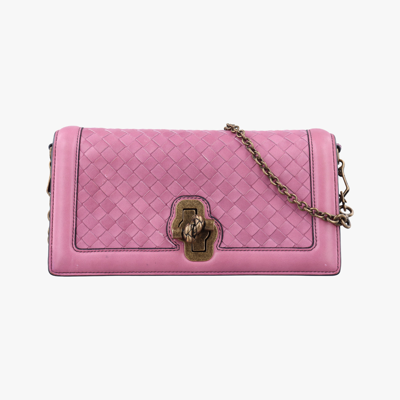 Pre-owned Bottega Veneta City Knot Pink Lambskin  shoulderbag | stylenewstar