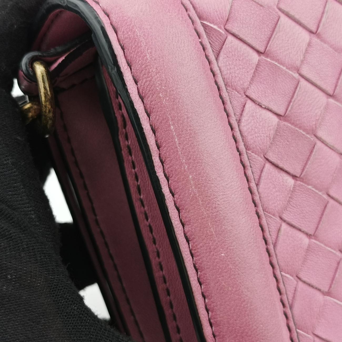 Pre-owned Bottega Veneta City Knot Pink Lambskin  shoulderbag | stylenewstar