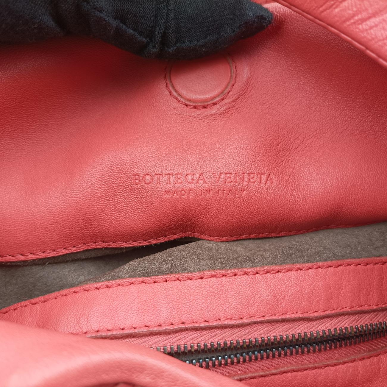 Pre-owned Bottega Veneta CAMPANA Intrecciato Orange lambskin  shoulderbag | stylenewstar