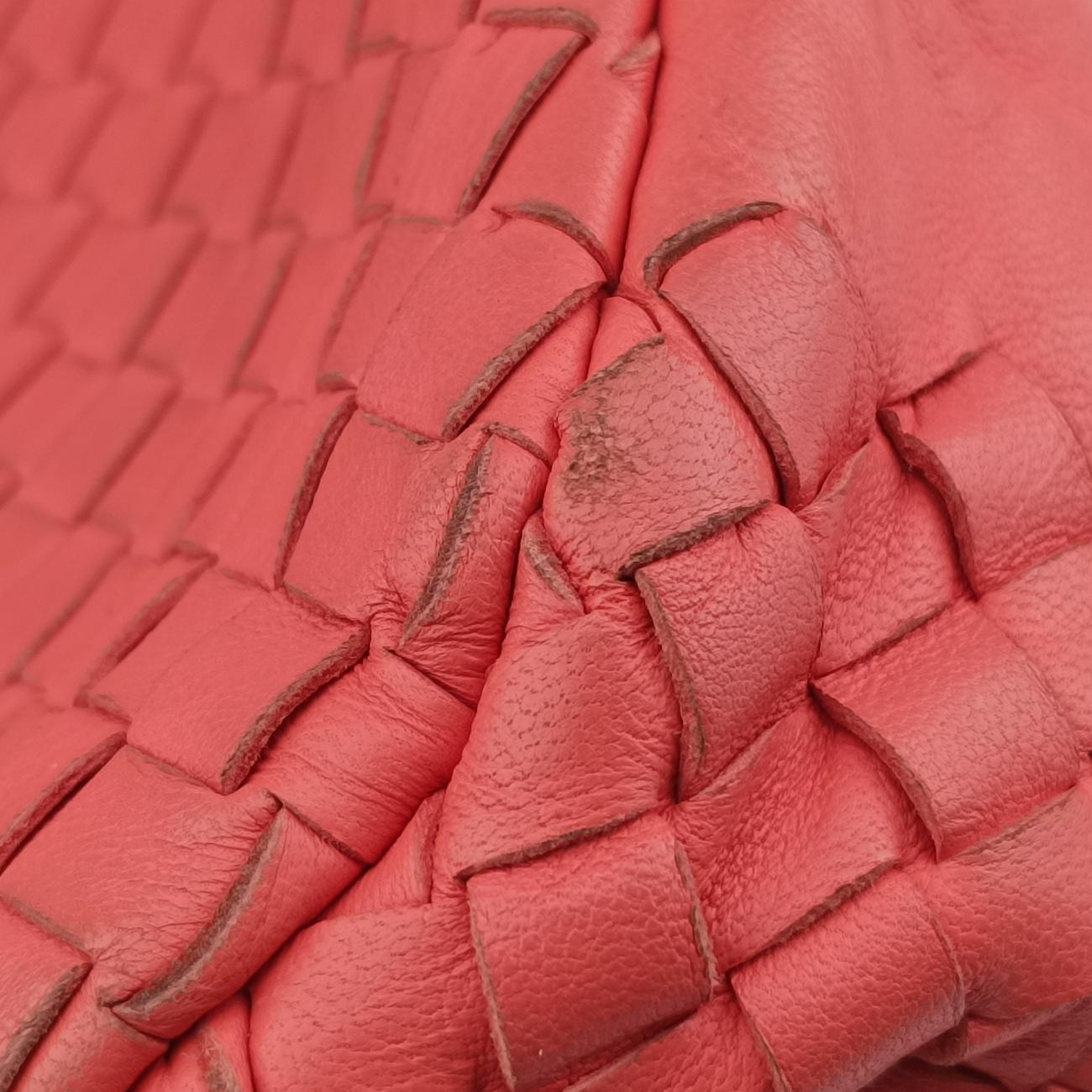 Pre-owned Bottega Veneta CAMPANA Intrecciato Orange lambskin  shoulderbag | stylenewstar