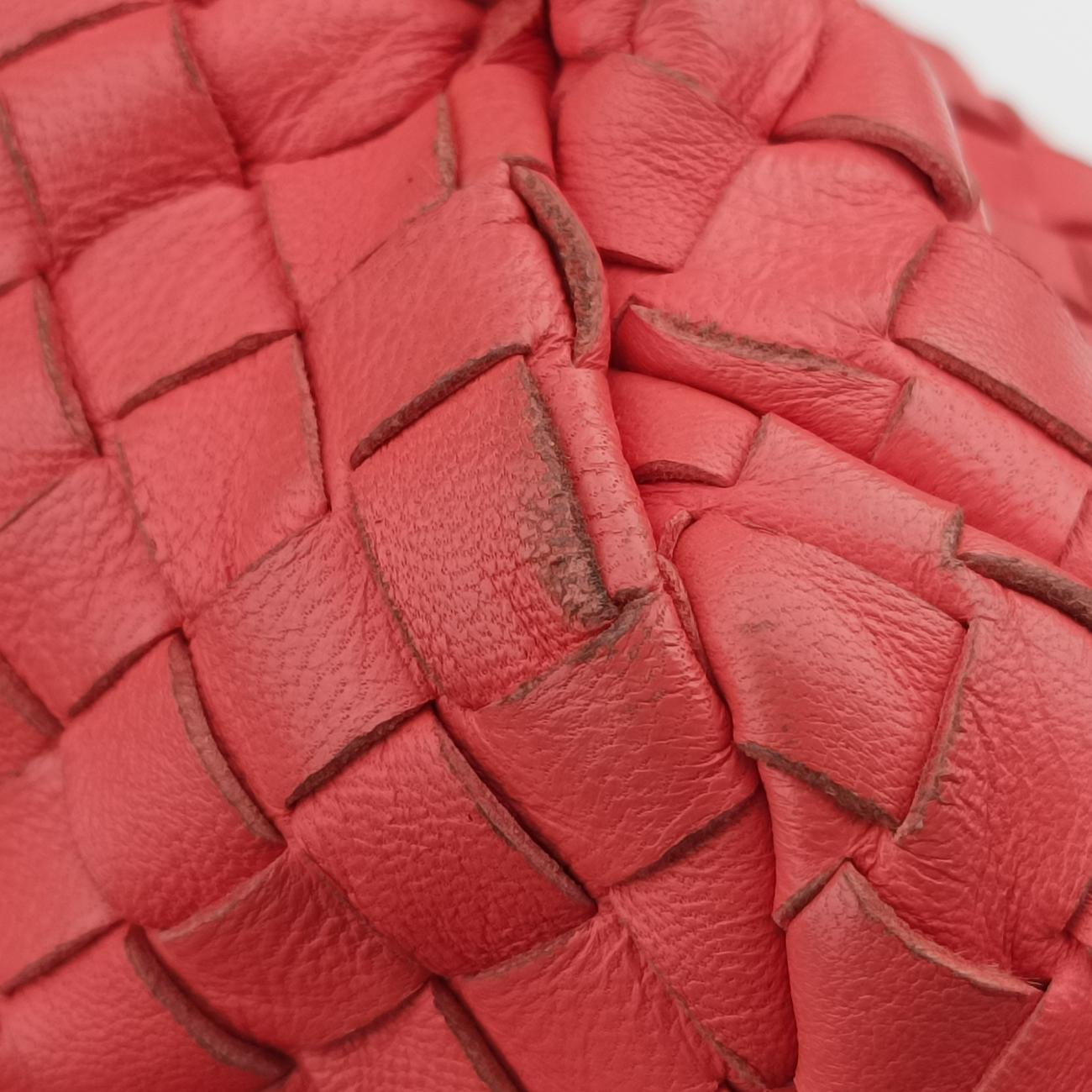 Pre-owned Bottega Veneta CAMPANA Intrecciato Orange lambskin  shoulderbag | stylenewstar