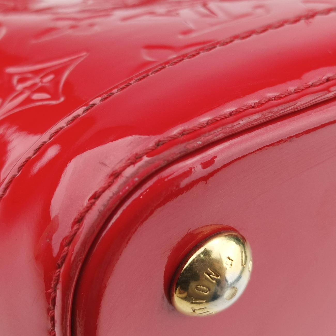 Pre-owned Louis Vuitton Lockit PM CHERRY Vernis M90253 handbag | stylenewstar