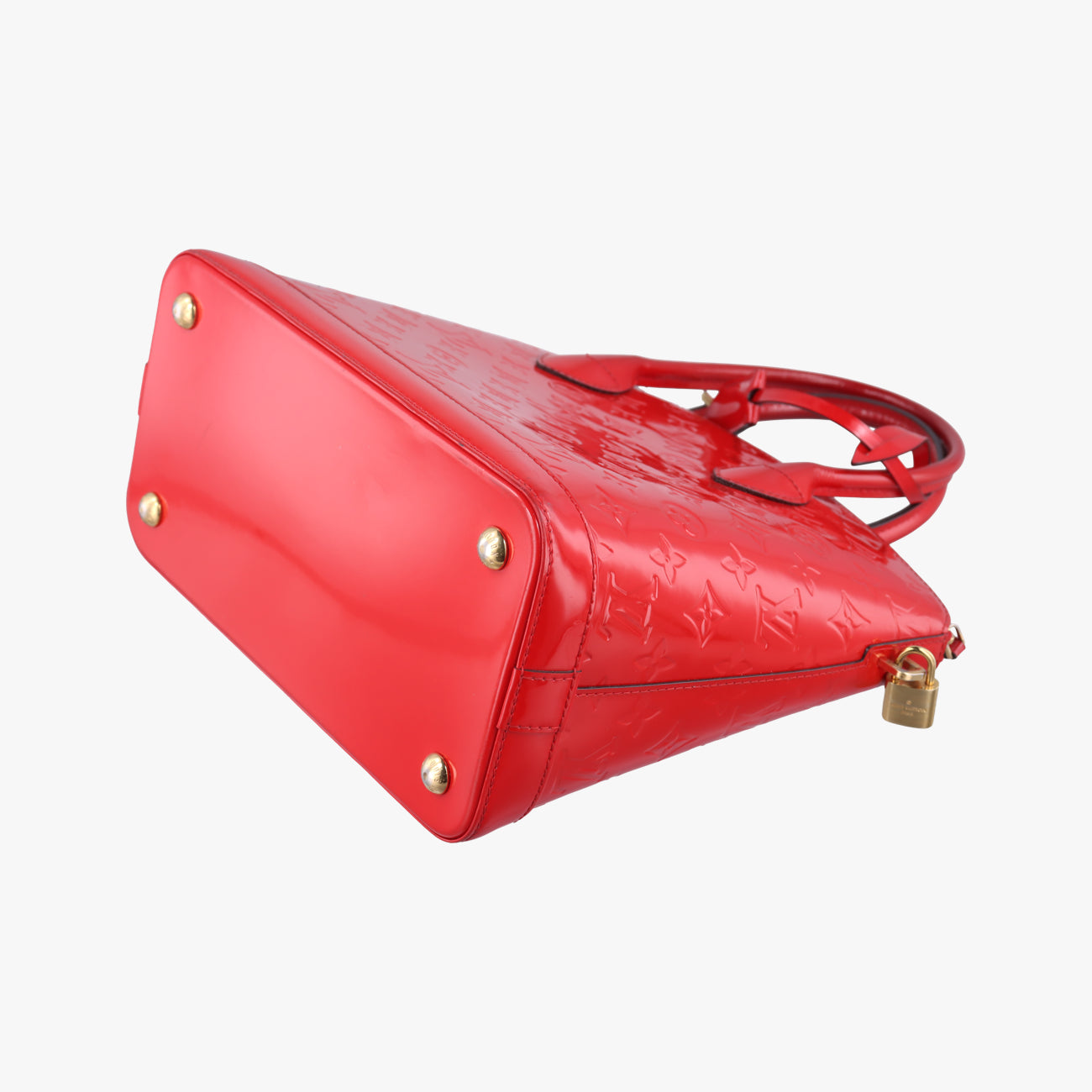 Pre-owned Louis Vuitton Lockit PM CHERRY Vernis M90253 handbag | stylenewstar