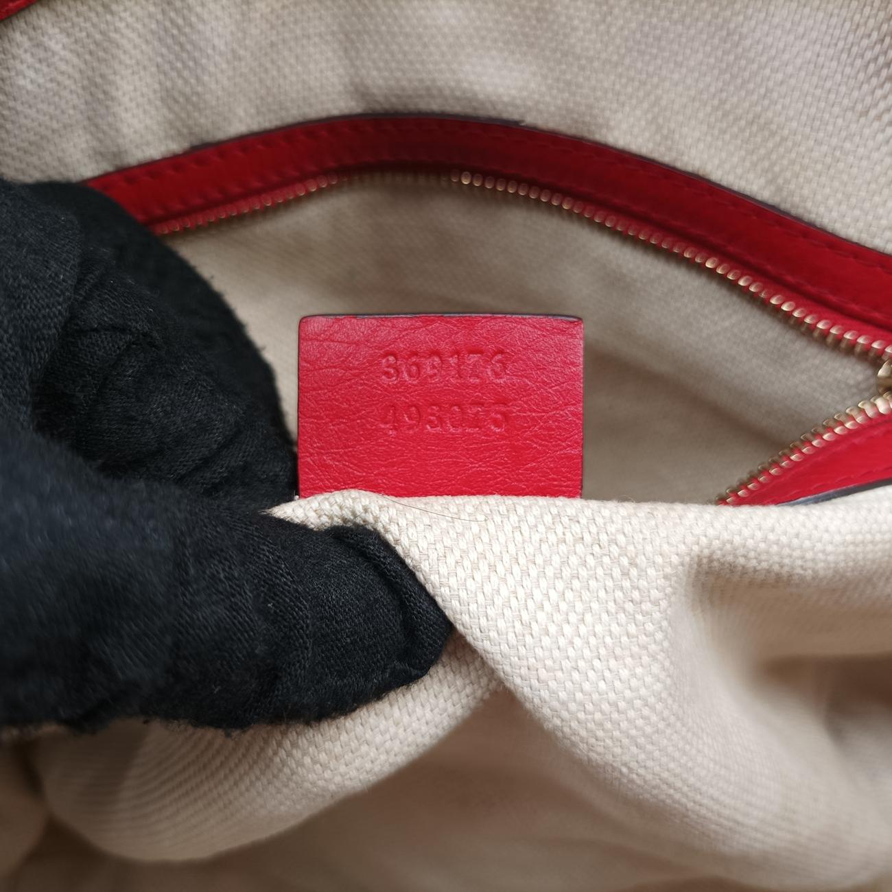 Pre-owned Gucci Soho Red Leather 369176 shoulderbag | stylenewstar