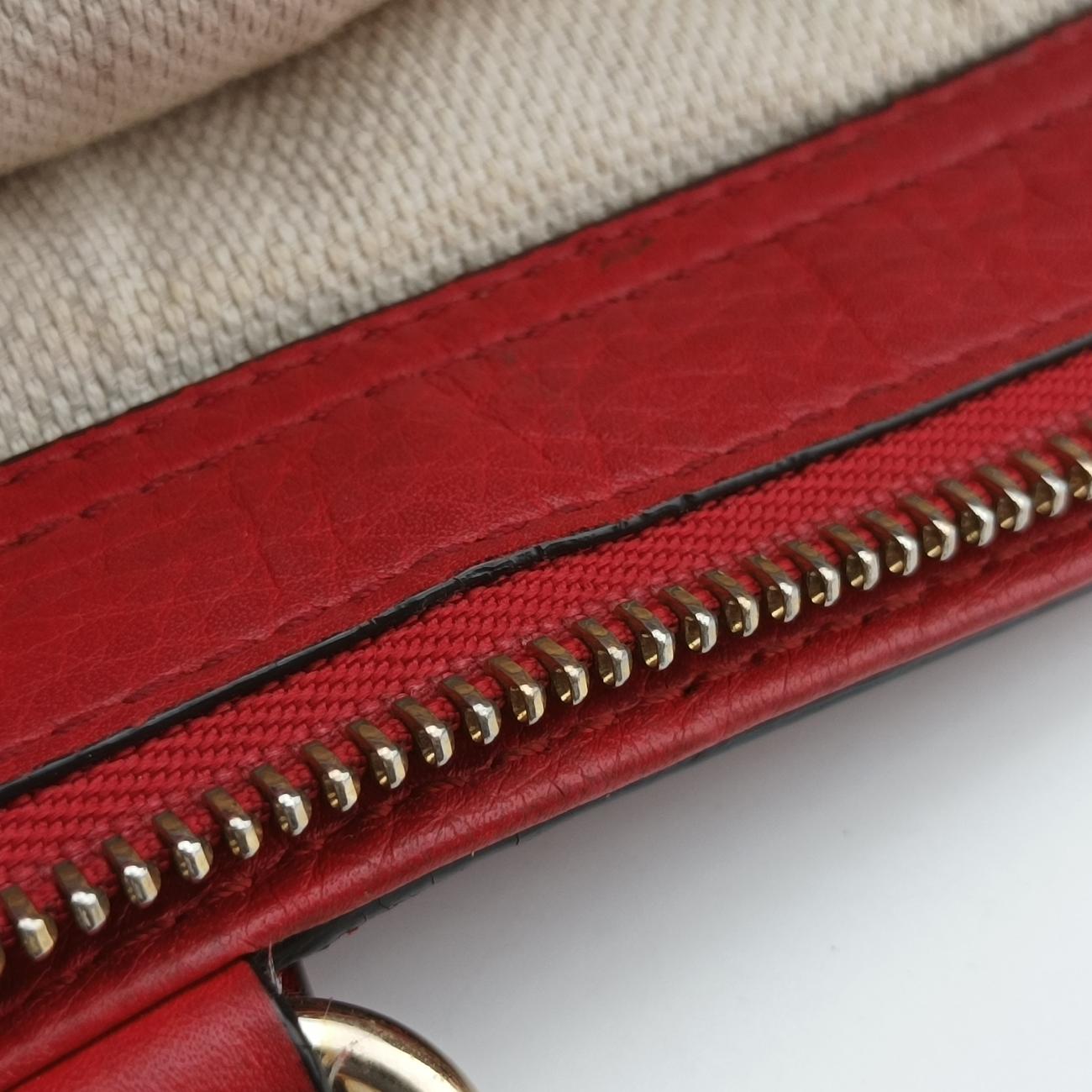 Pre-owned Gucci Soho Red Leather 369176 shoulderbag | stylenewstar