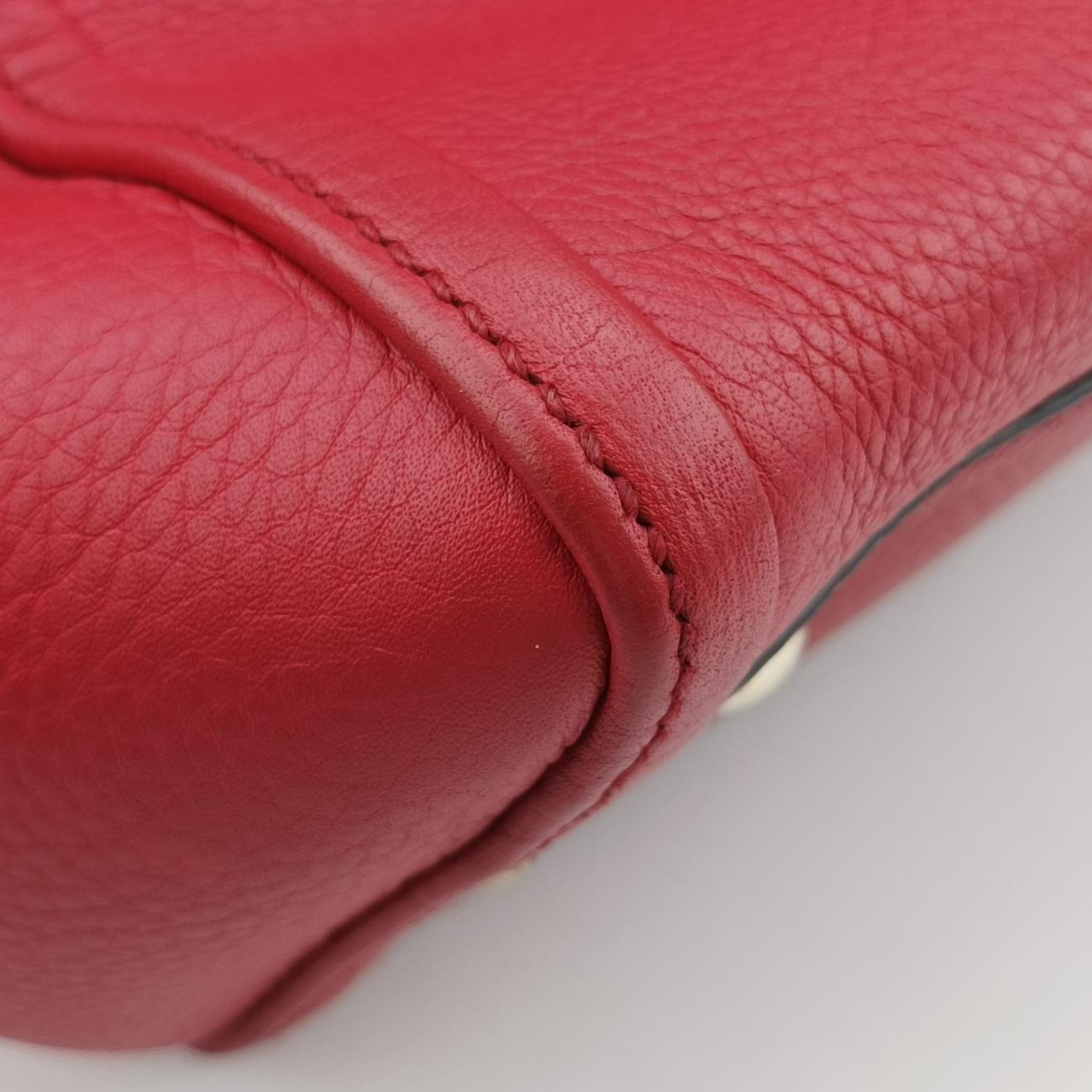 Pre-owned Gucci Soho Red Leather 369176 shoulderbag | stylenewstar