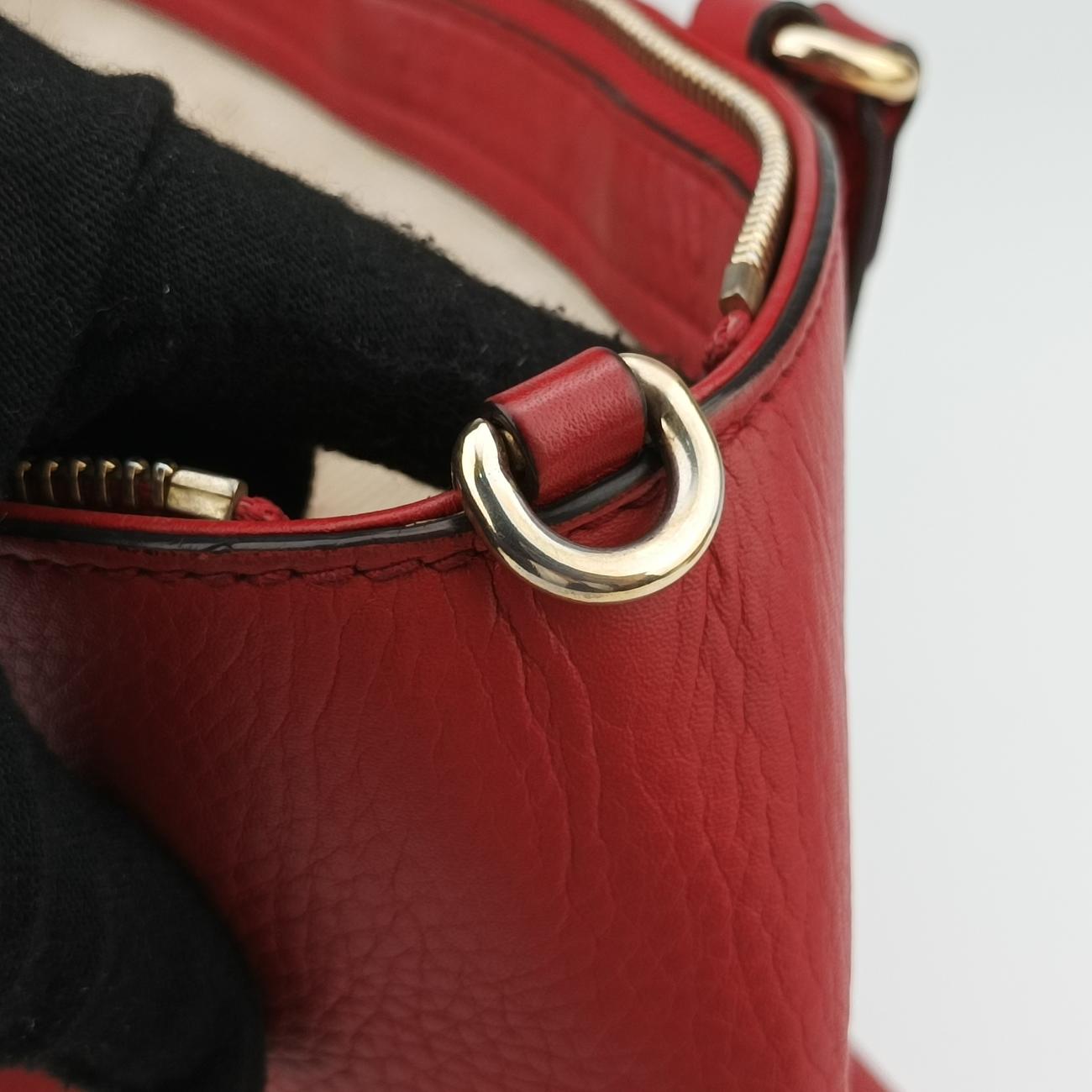 Pre-owned Gucci Soho Red Leather 369176 shoulderbag | stylenewstar