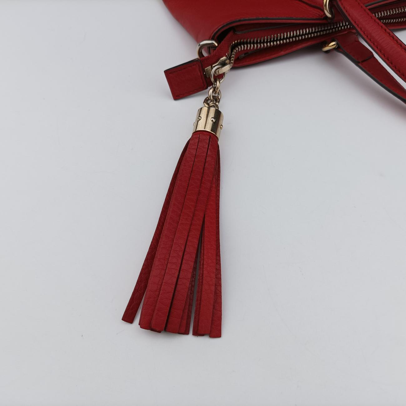 Pre-owned Gucci Soho Red Leather 369176 shoulderbag | stylenewstar