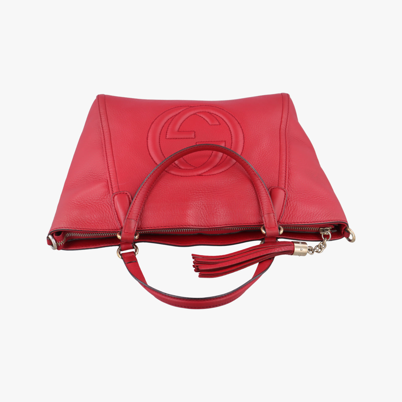 Pre-owned Gucci Soho Red Leather 369176 shoulderbag | stylenewstar