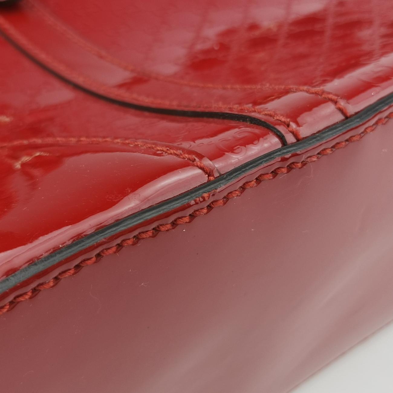 Pre-owned Gucci Microguccissima Red Patent 309617 handbag | stylenewstar