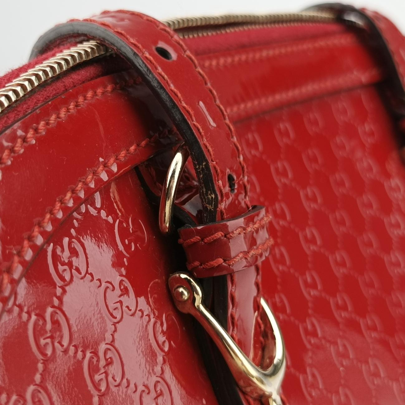 Pre-owned Gucci Microguccissima Red Patent 309617 handbag | stylenewstar