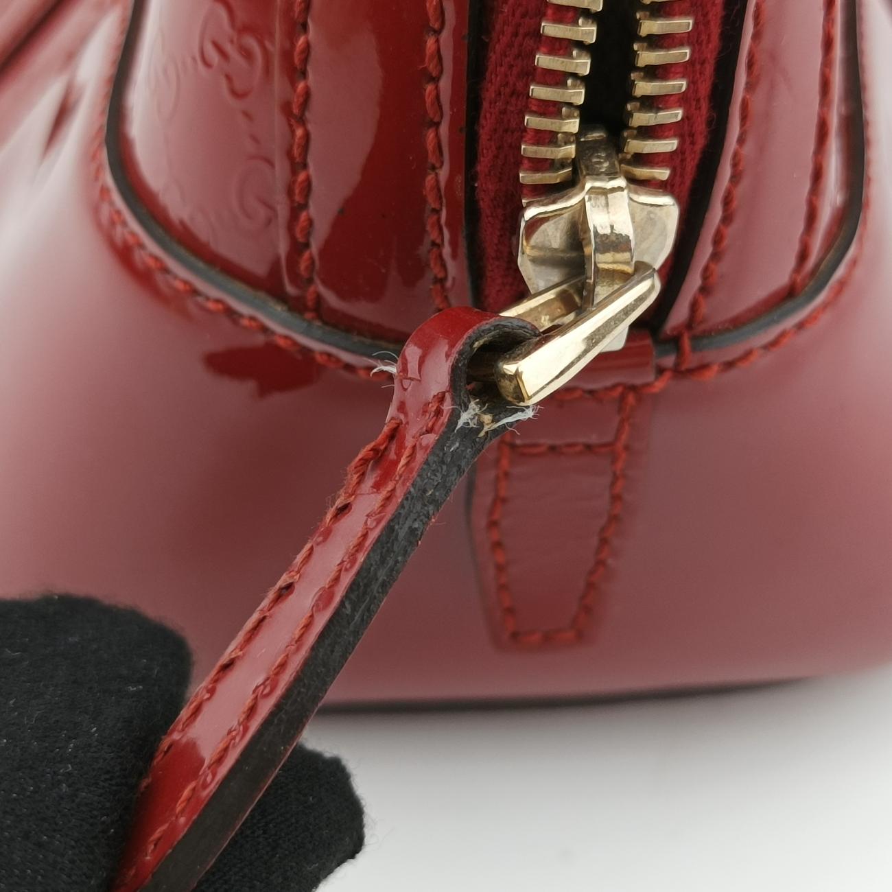 Pre-owned Gucci Microguccissima Red Patent 309617 handbag | stylenewstar
