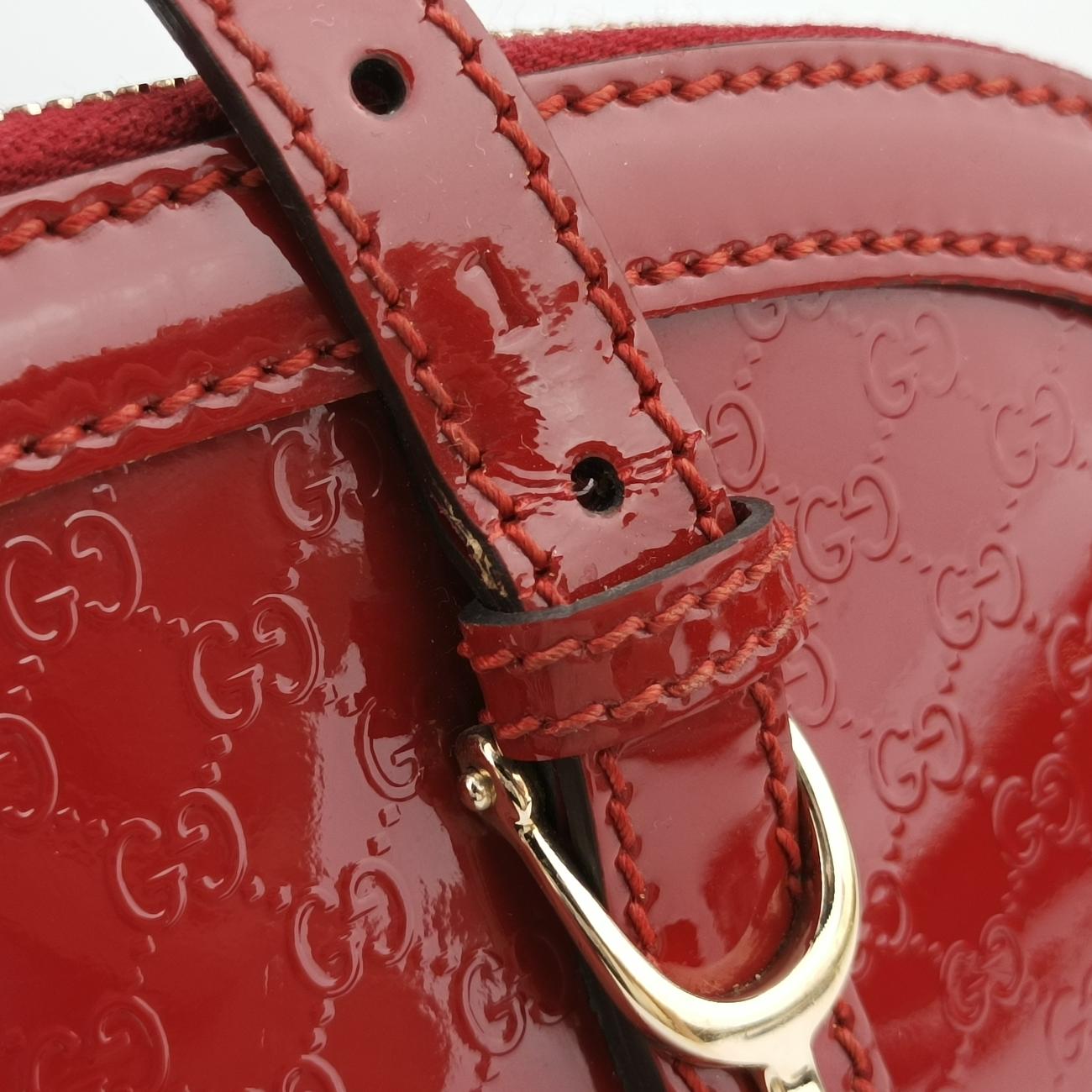 Pre-owned Gucci Microguccissima Red Patent 309617 handbag | stylenewstar