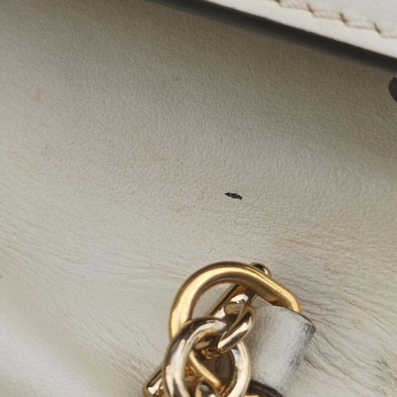 Pre-owned Gucci Sylvie Ivory x Navy x Red Leather 494646 shoulderbag | stylenewstar