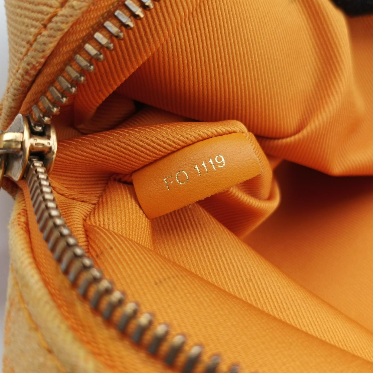 Pre-owned Louis Vuitton Bumbag Outdoor Orange Monogram Denim M44623 bum bag/waist bag | stylenewstar