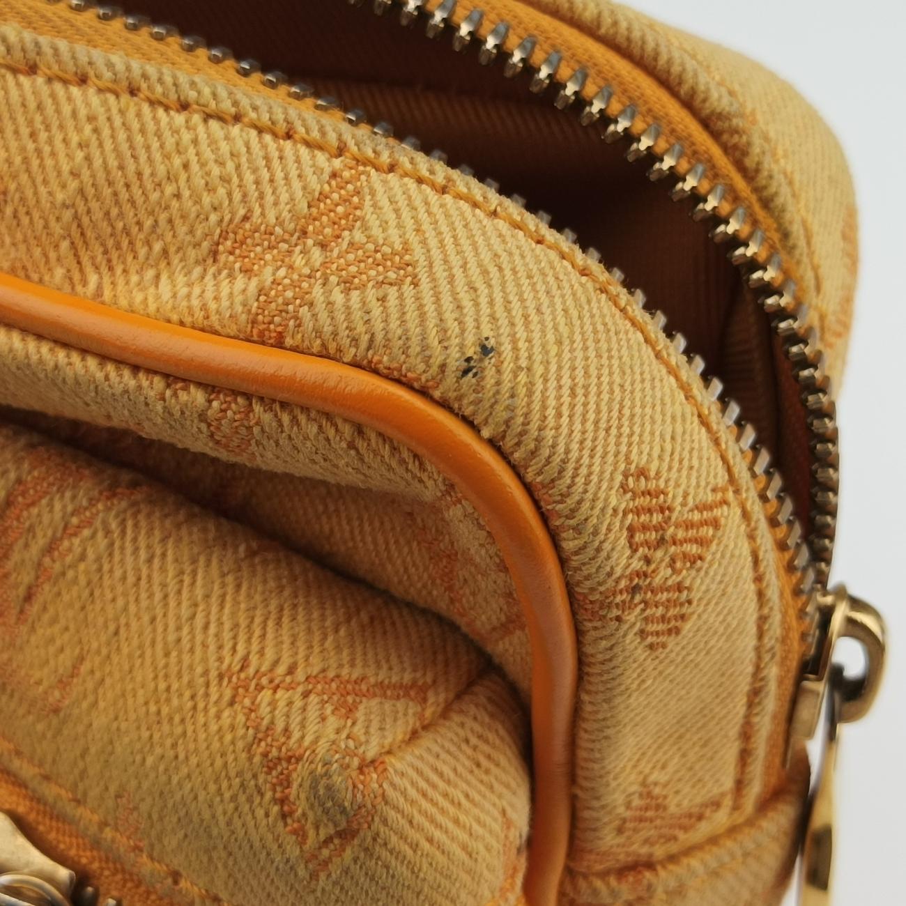 Pre-owned Louis Vuitton Bumbag Outdoor Orange Monogram Denim M44623 bum bag/waist bag | stylenewstar