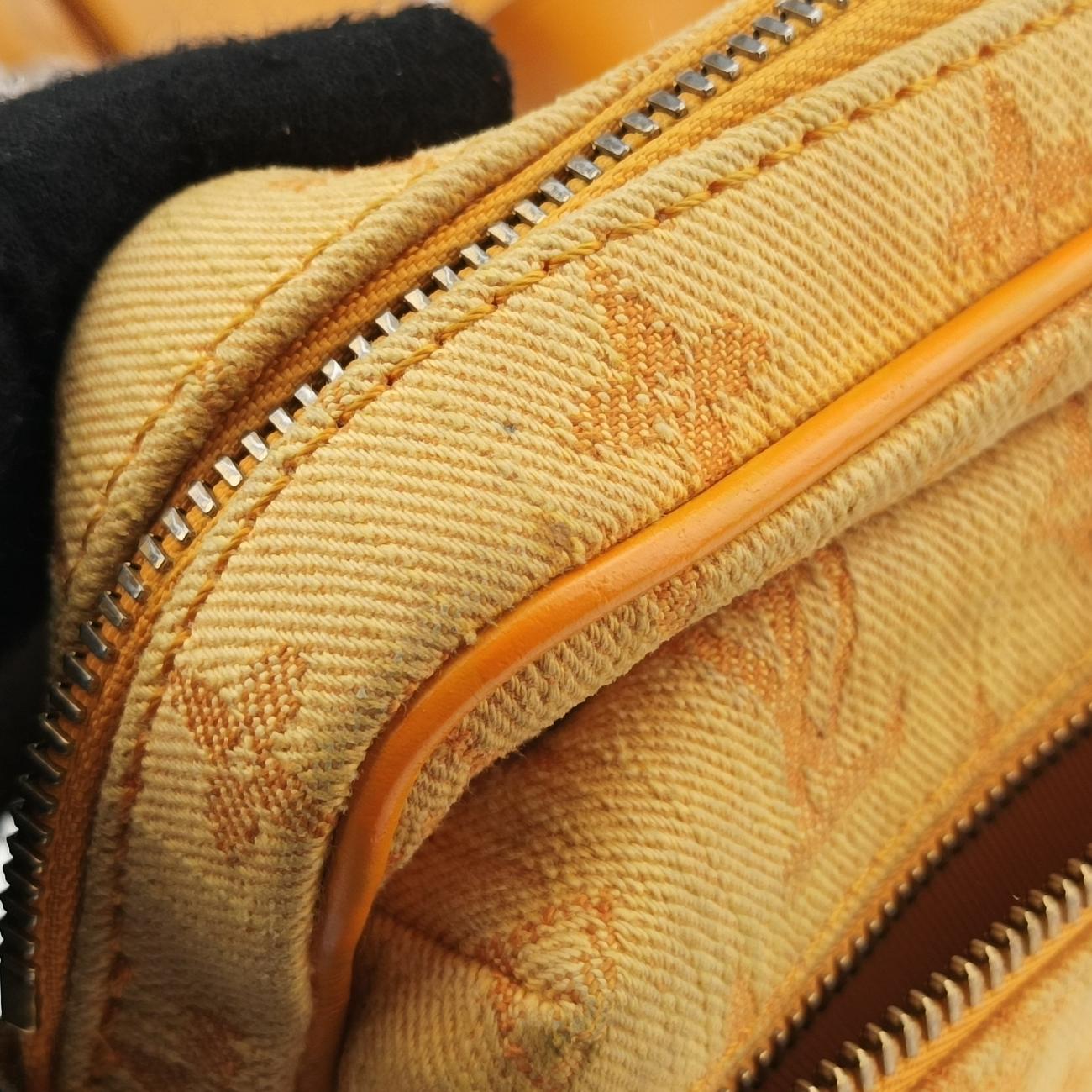 Pre-owned Louis Vuitton Bumbag Outdoor Orange Monogram Denim M44623 bum bag/waist bag | stylenewstar