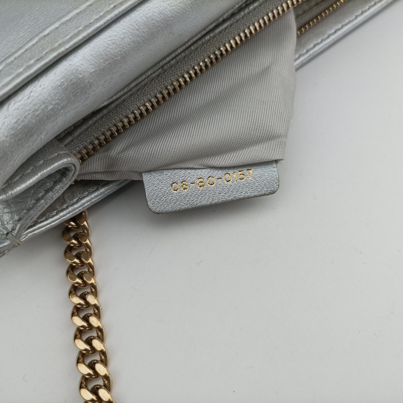 Secondhand Christian Dior Diorama Silver Leather  shoulderbag | stylenewstar