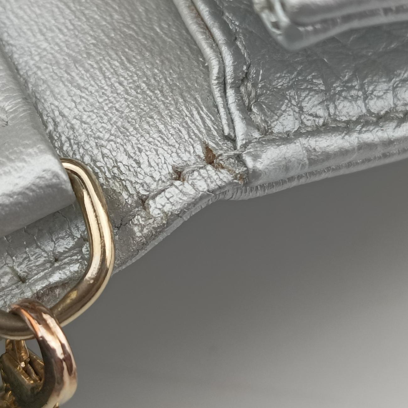 Secondhand Christian Dior Diorama Silver Leather  shoulderbag | stylenewstar