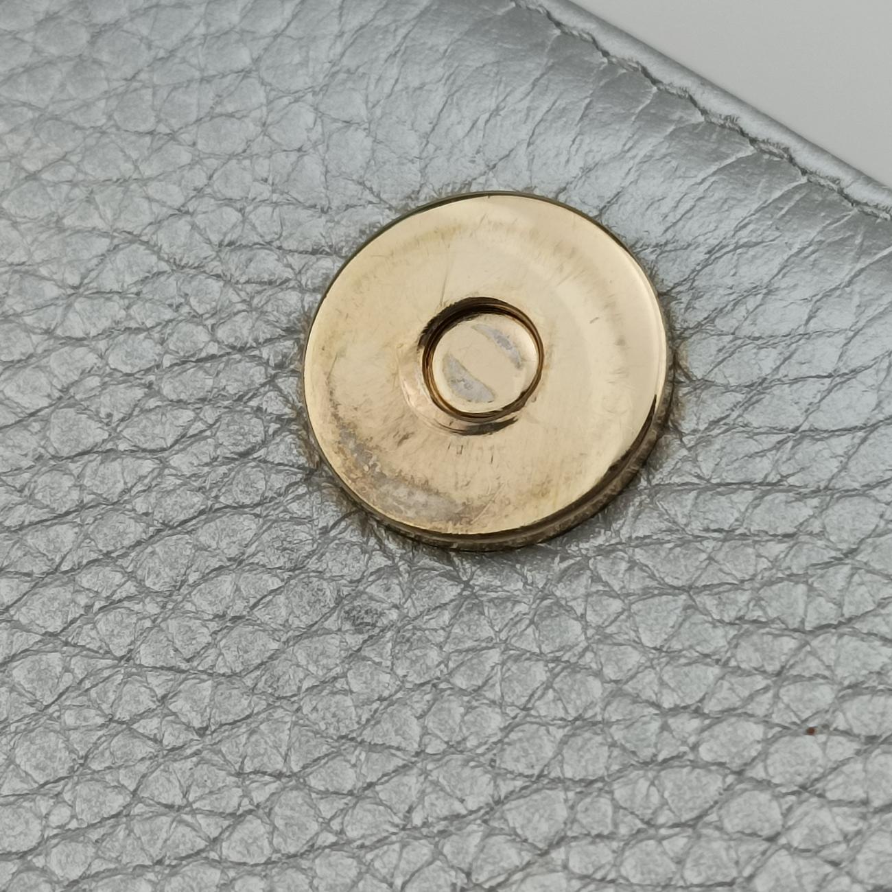 Secondhand Christian Dior Diorama Silver Leather  shoulderbag | stylenewstar