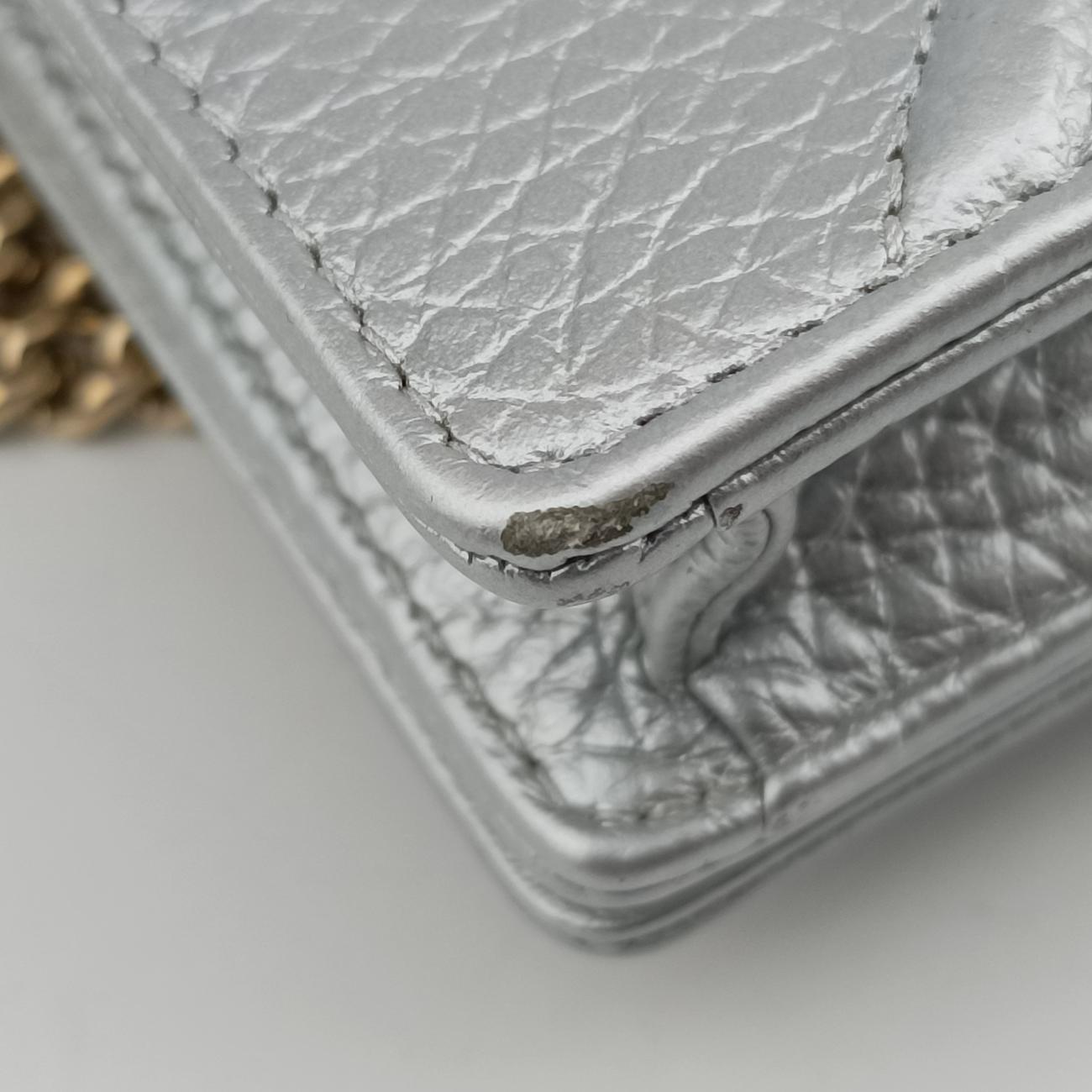 Secondhand Christian Dior Diorama Silver Leather  shoulderbag | stylenewstar