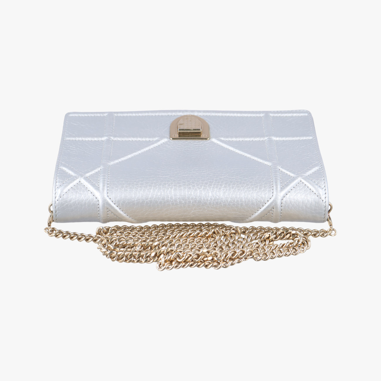Secondhand Christian Dior Diorama Silver Leather  shoulderbag | stylenewstar