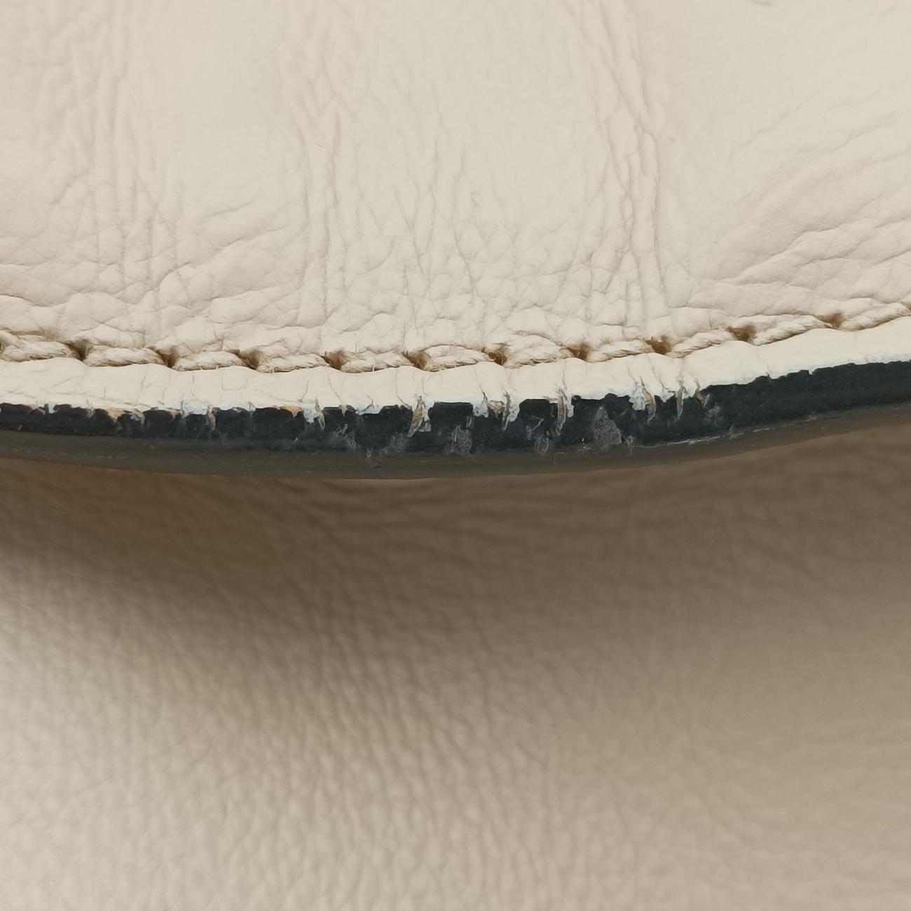 Pre-owned Prada Twin Pocket Double Zip Tote Beige Leather BN2619 shoulderbag | stylenewstar