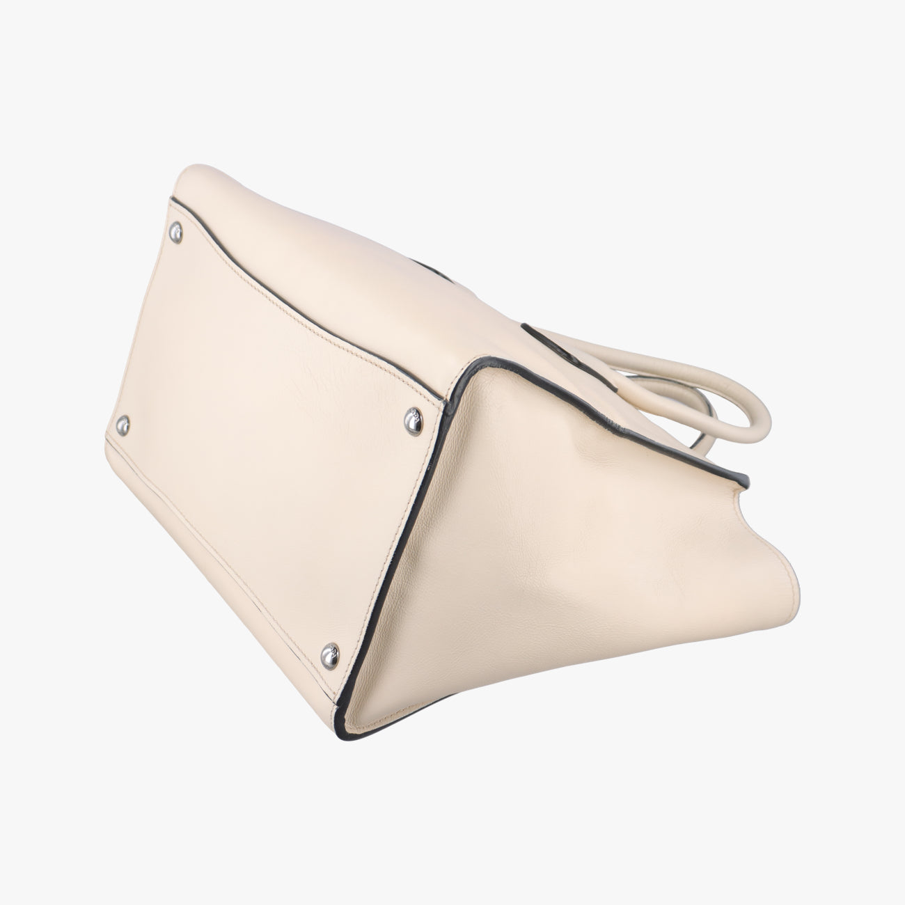 Pre-owned Prada Twin Pocket Double Zip Tote Beige Leather BN2619 shoulderbag | stylenewstar