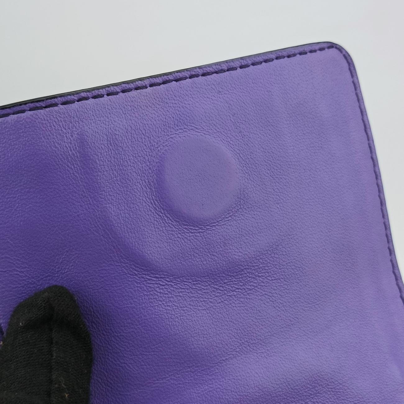 Pre-owned Bottega Veneta Clip Purple Lambskin  shoulderbag | stylenewstar