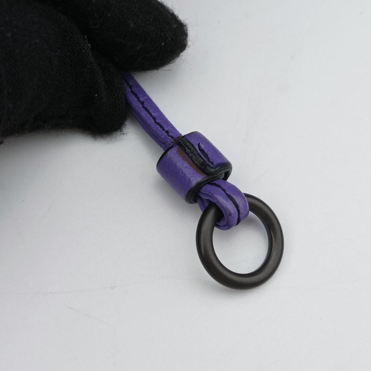 Pre-owned Bottega Veneta Clip Purple Lambskin  shoulderbag | stylenewstar