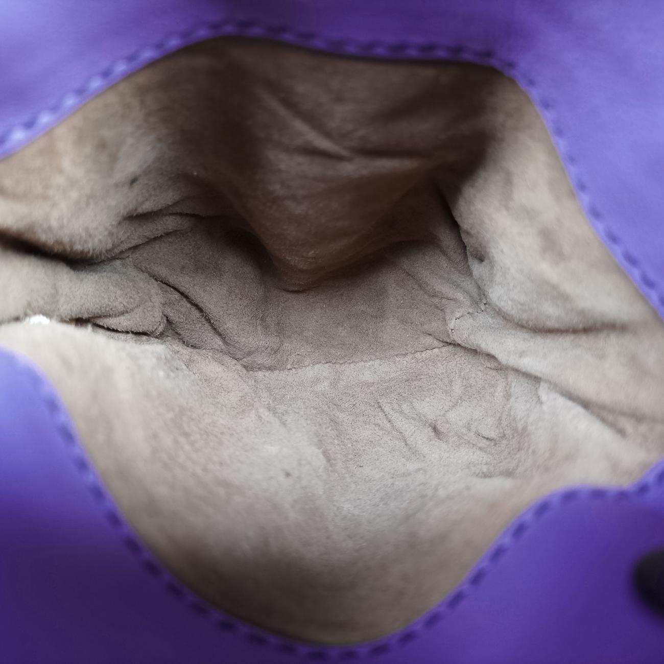 Pre-owned Bottega Veneta Clip Purple Lambskin  shoulderbag | stylenewstar