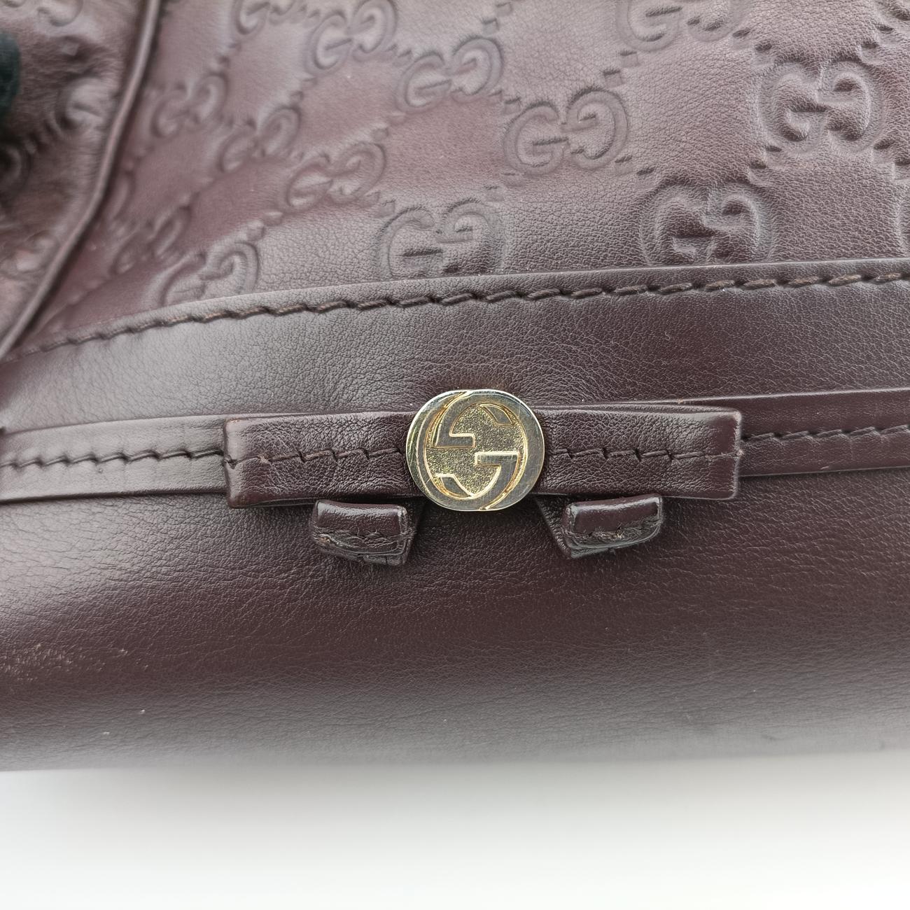 Vintage Gucci Guccissima Burgundy Leather 269894 shoulderbag | stylenewstar