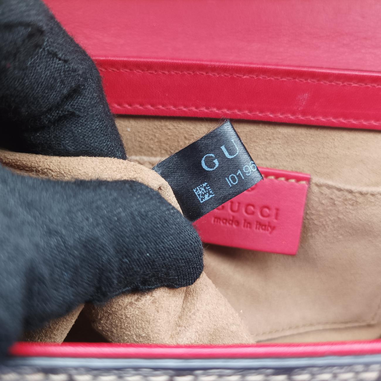 Pre-owned Gucci Padlock beige×red×pink PVC coated canvas 409487 shoulderbag | stylenewstar