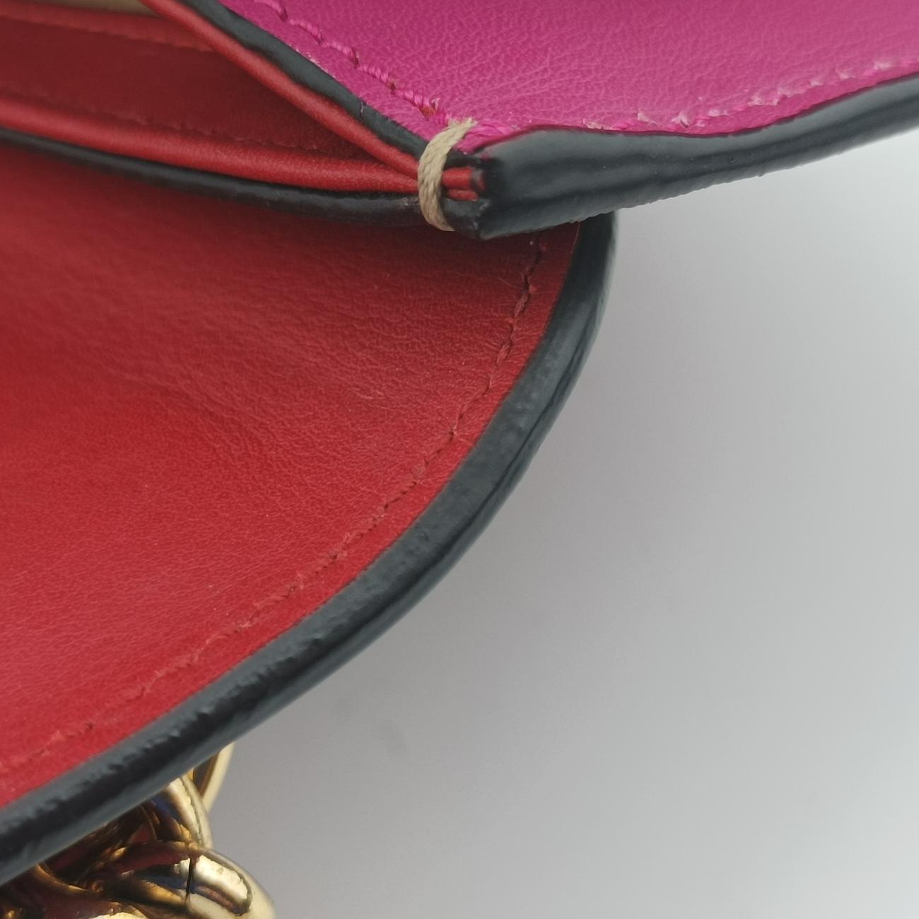 Pre-owned Gucci Padlock beige×red×pink PVC coated canvas 409487 shoulderbag | stylenewstar