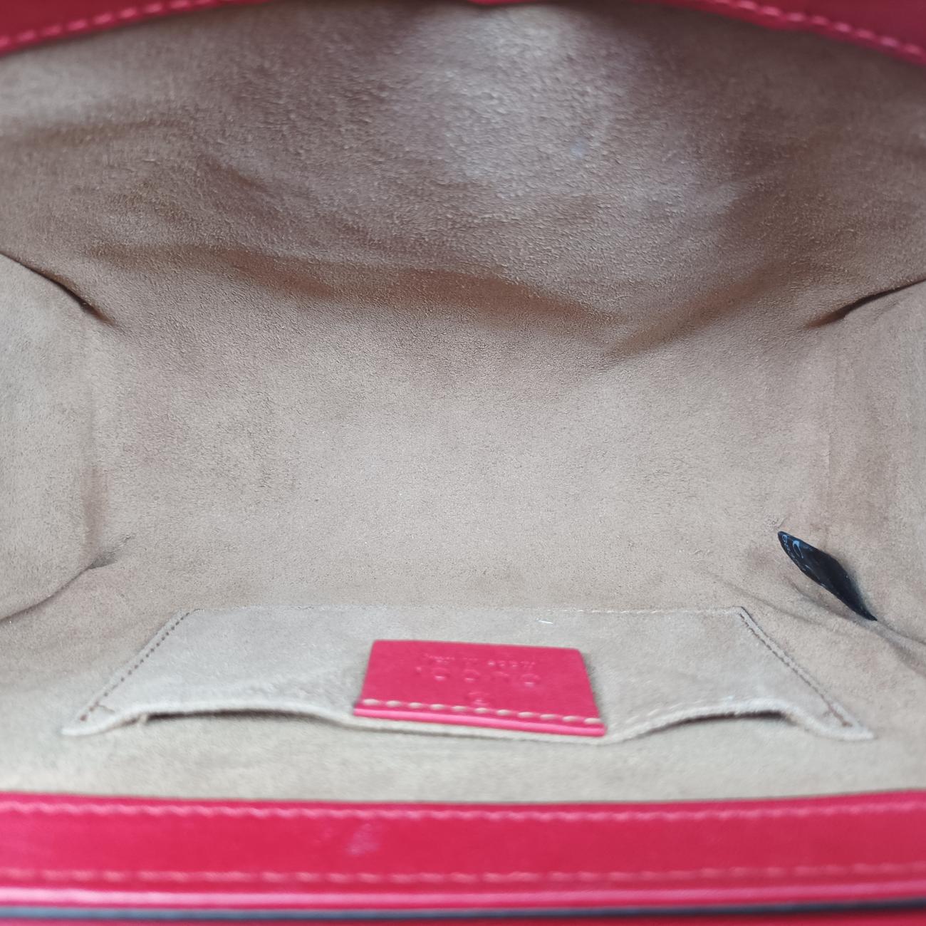 Pre-owned Gucci Padlock beige×red×pink PVC coated canvas 409487 shoulderbag | stylenewstar