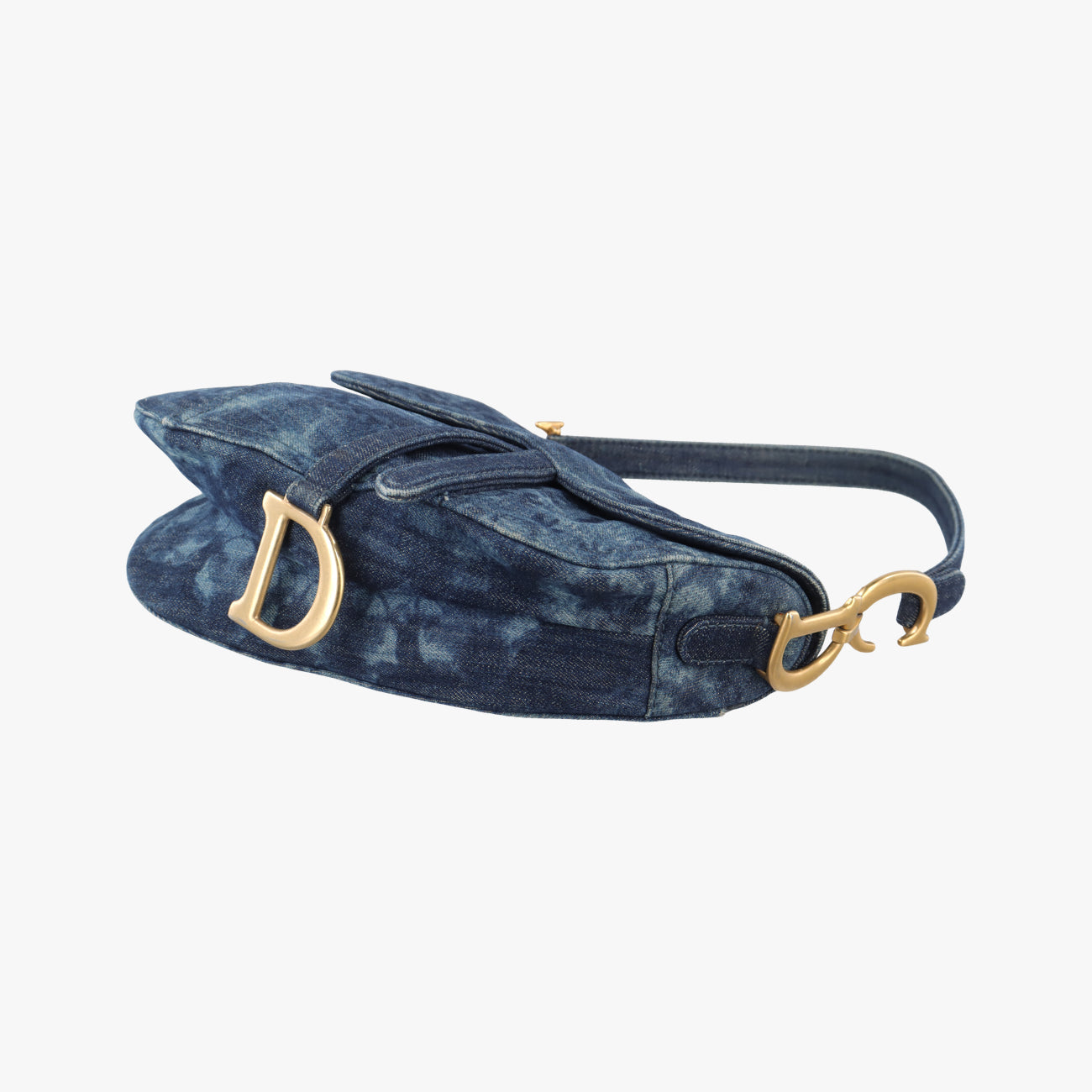 Pre-owned Christian Dior Saddle Blue denim  handbag | stylenewstar