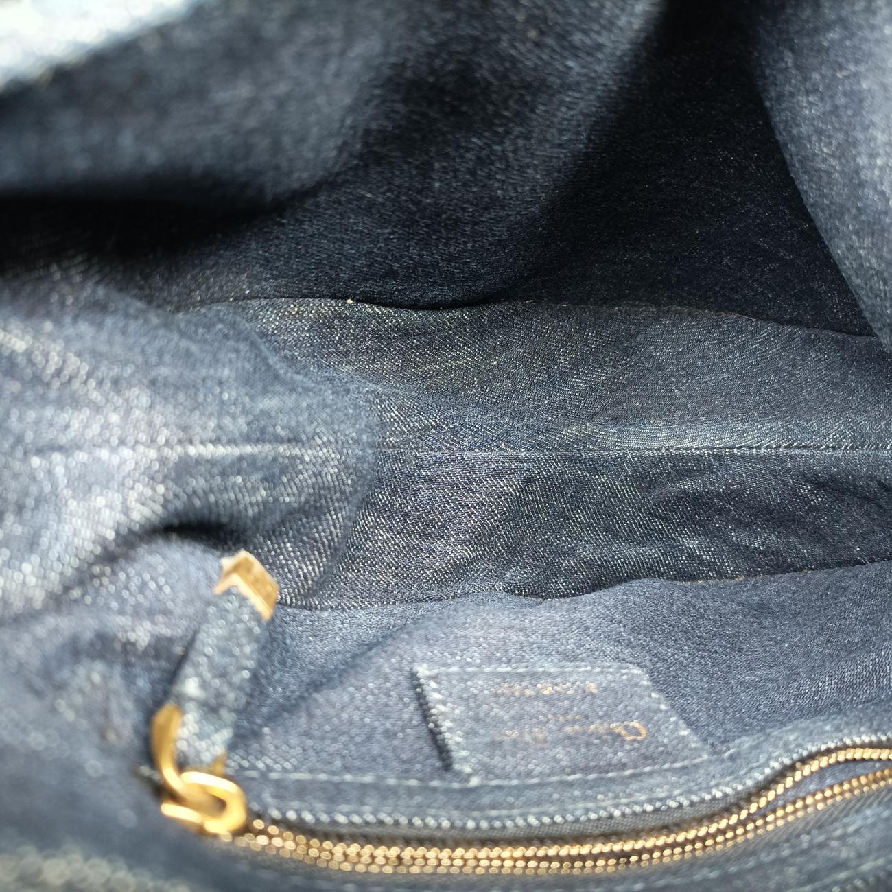 Pre-owned Christian Dior Saddle Blue denim  handbag | stylenewstar