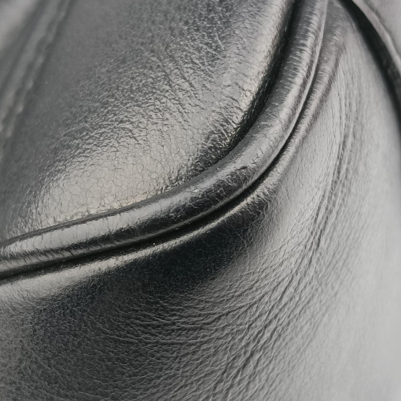 Pre-owned Gucci GG Marmont Black Leather 498109 shoulderbag | stylenewstar