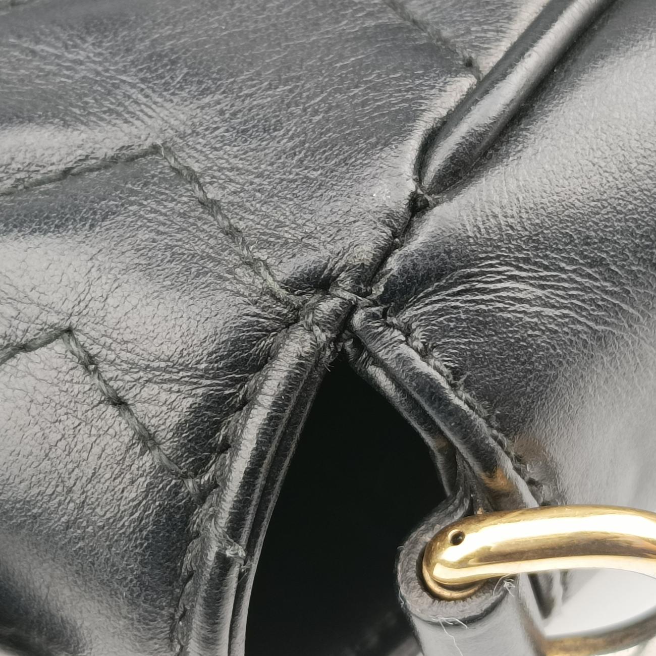 Pre-owned Gucci GG Marmont Black Leather 498109 shoulderbag | stylenewstar