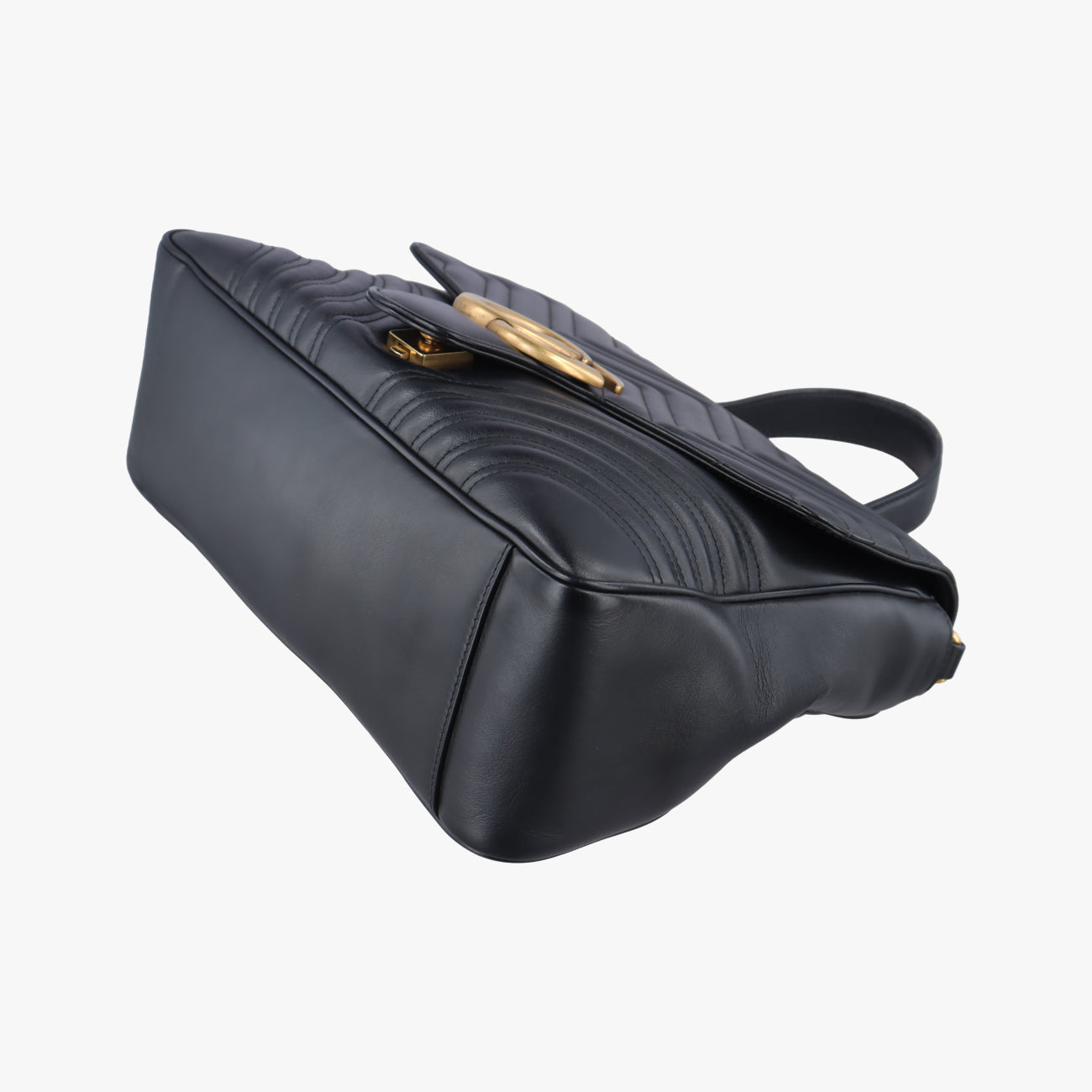 Pre-owned Gucci GG Marmont Black Leather 498109 shoulderbag | stylenewstar