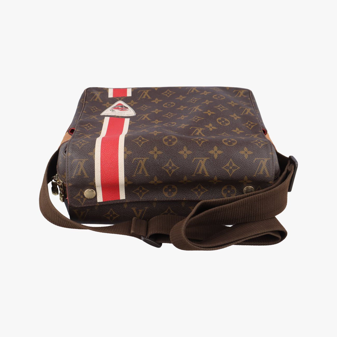 Secondhand Louis Vuitton NAVIGLIO Brown×multicolor Monogram China Run M41431 crossbodybag | stylenewstar