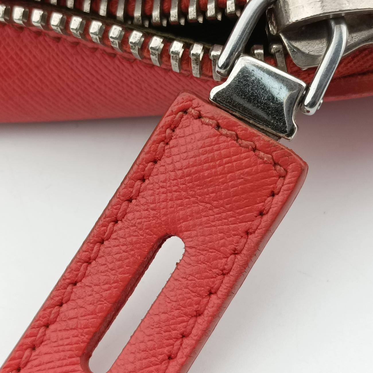 Pre-owned Prada Briefcase Business Orange SAFFIANO Leather VS0305 handbag | stylenewstar