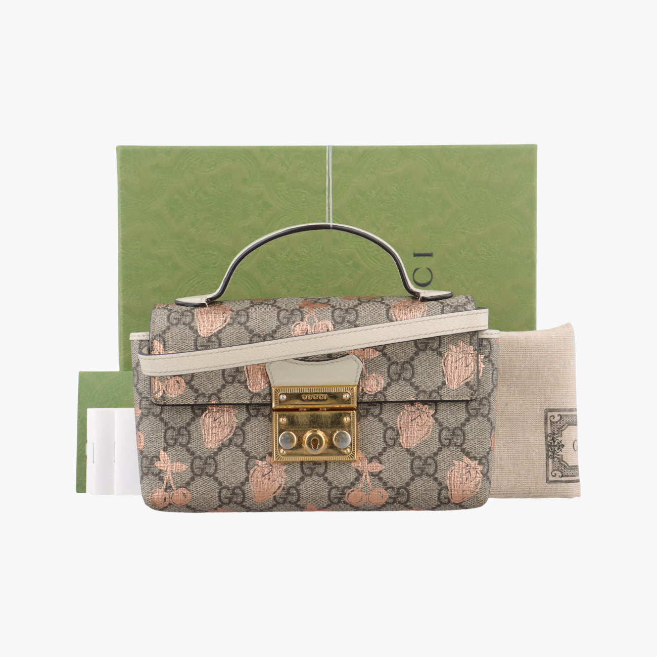 Pre-owned Gucci Padlock Brown×Multicolour PVC coated canvas 652683 shoulderbag | stylenewstar